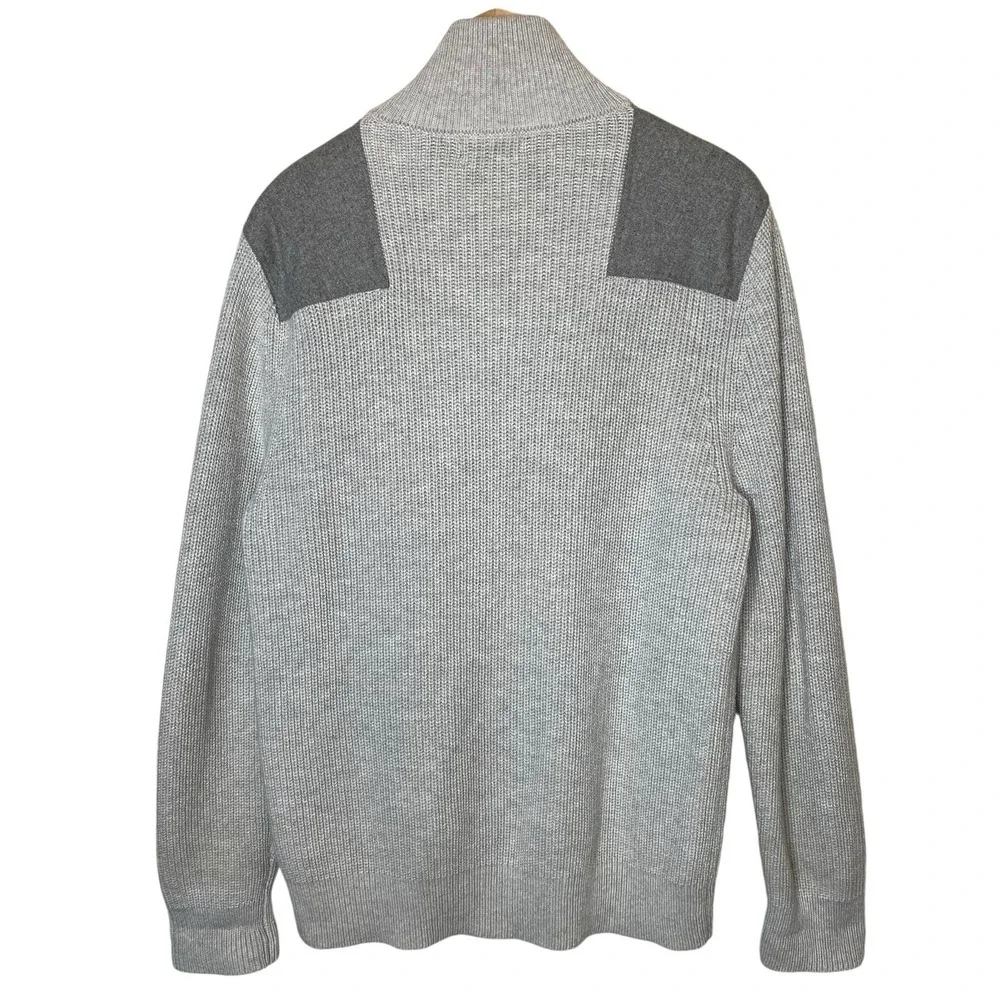 Banana Republic Men's Wool Blend Popover Sweater Gray size Large‎ - Picture 4 of 5